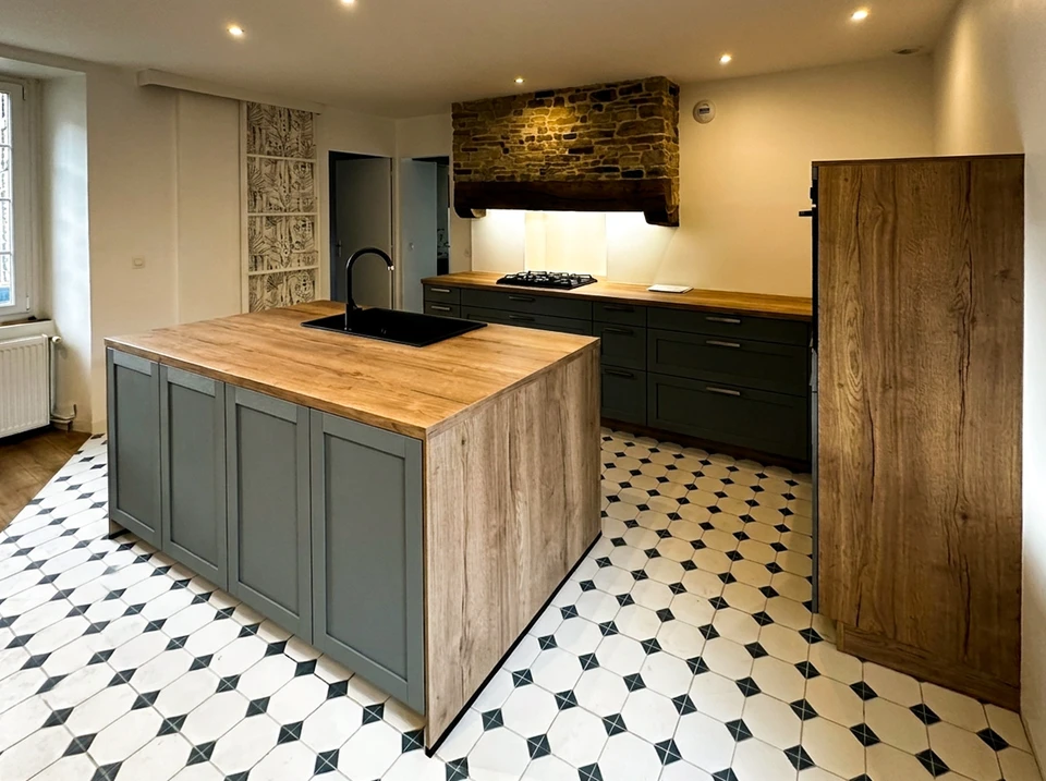 Une femme architecte designer sélectionne un motif époxy pour les carreaux céramiques comparer des échantillons de finition des oeuvres concept en gros plan vue de dessus